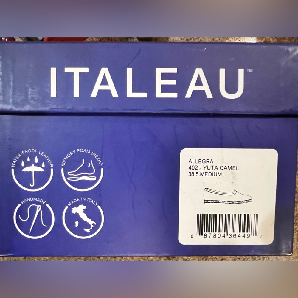 Italéau Allegra Camel Ballet Loafer Flats EU 38.5 / US 8 NIB Handmade Italy - Picture 12 of 13